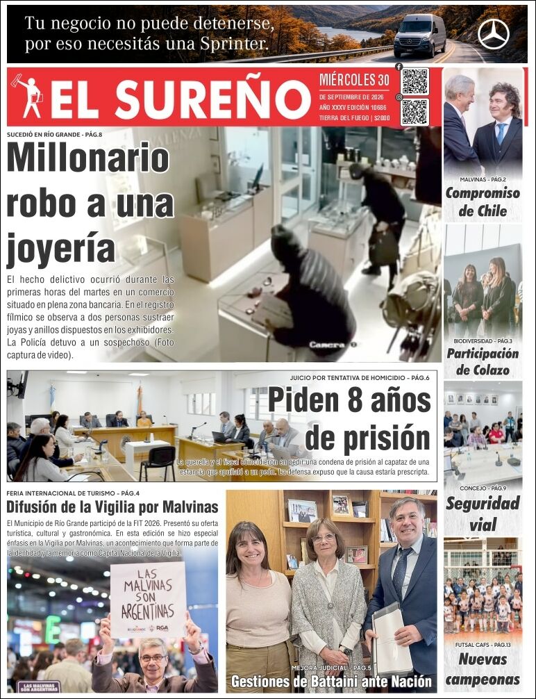 Media Panel - Developments and Systems | FM HORIZONTE 106.3 - Tapa del diario El Sureño